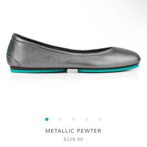 Tieks Metallic Pewter Ballet Flats